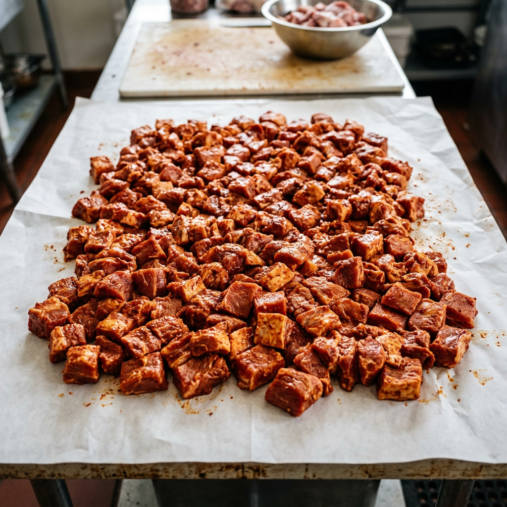 Cerdo al Pastor en Cubos 1/2"