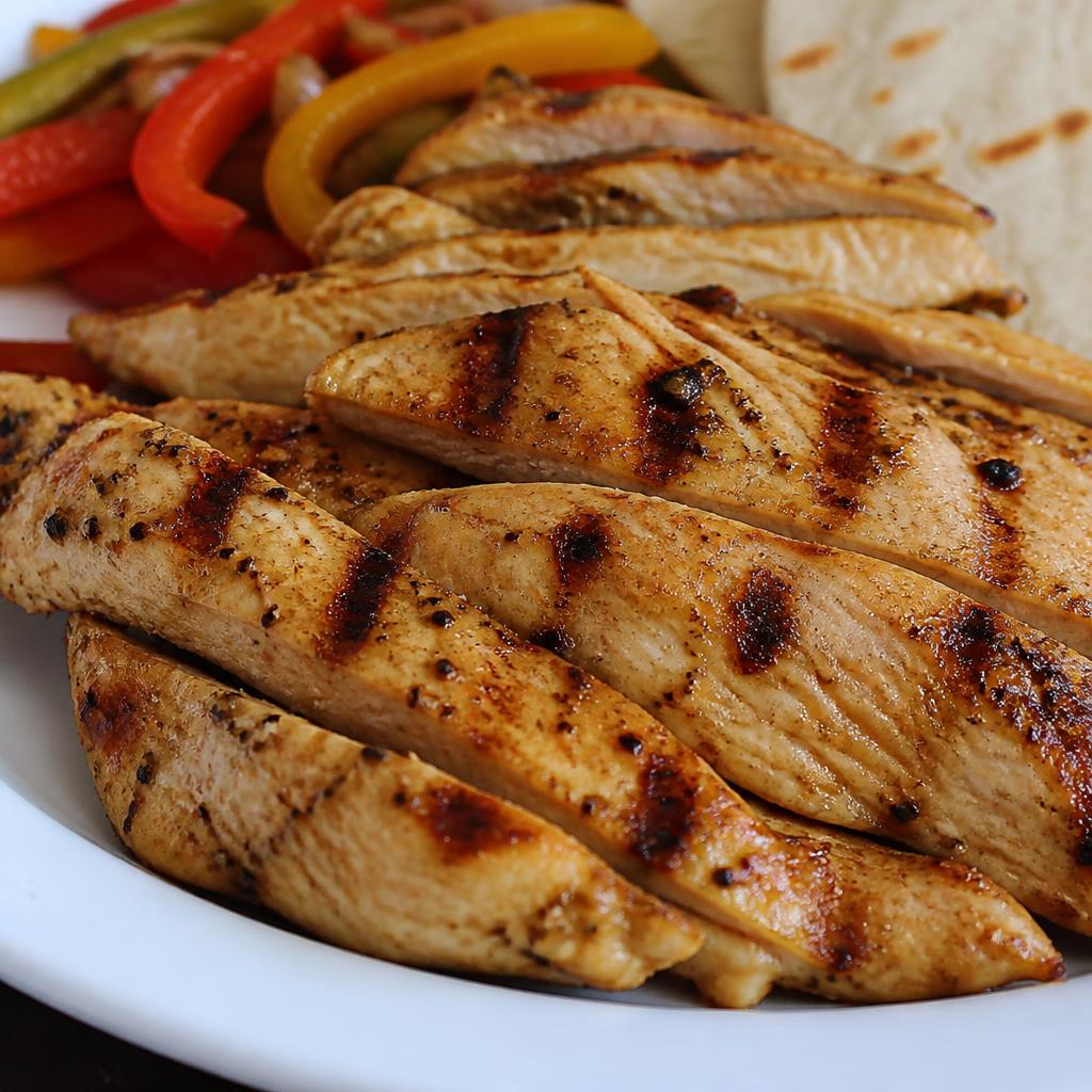 Tiras de Pechuga de Pollo para Fajita — Crudas