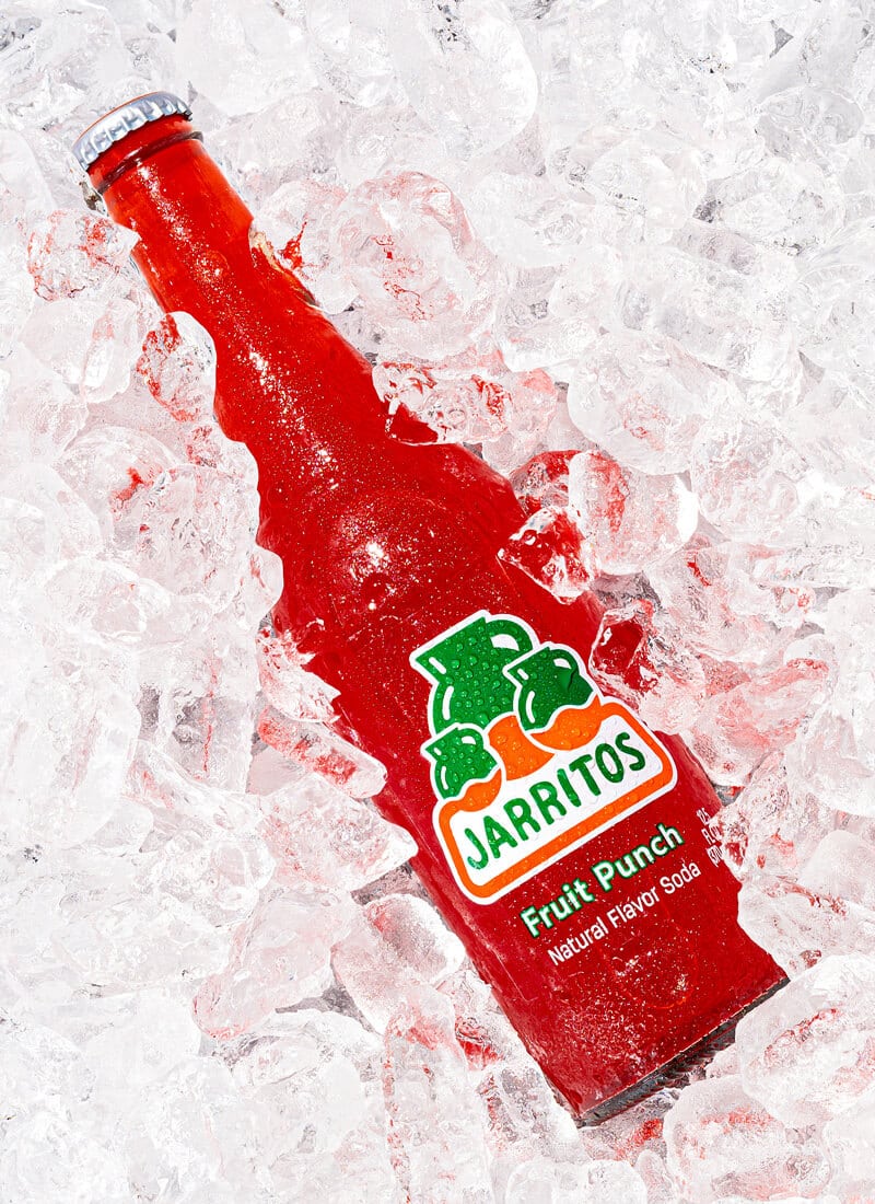 Refresco de Ponche de Frutas — Botella de Vidrio